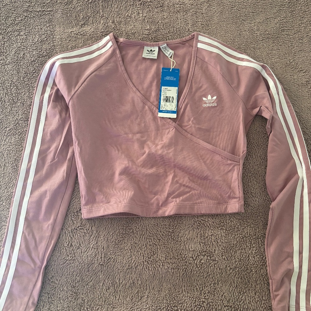 BRAND NEW ADIDAS CROP TOP PINK SIZE SMALL
